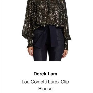 Derek Lam metallic blouse